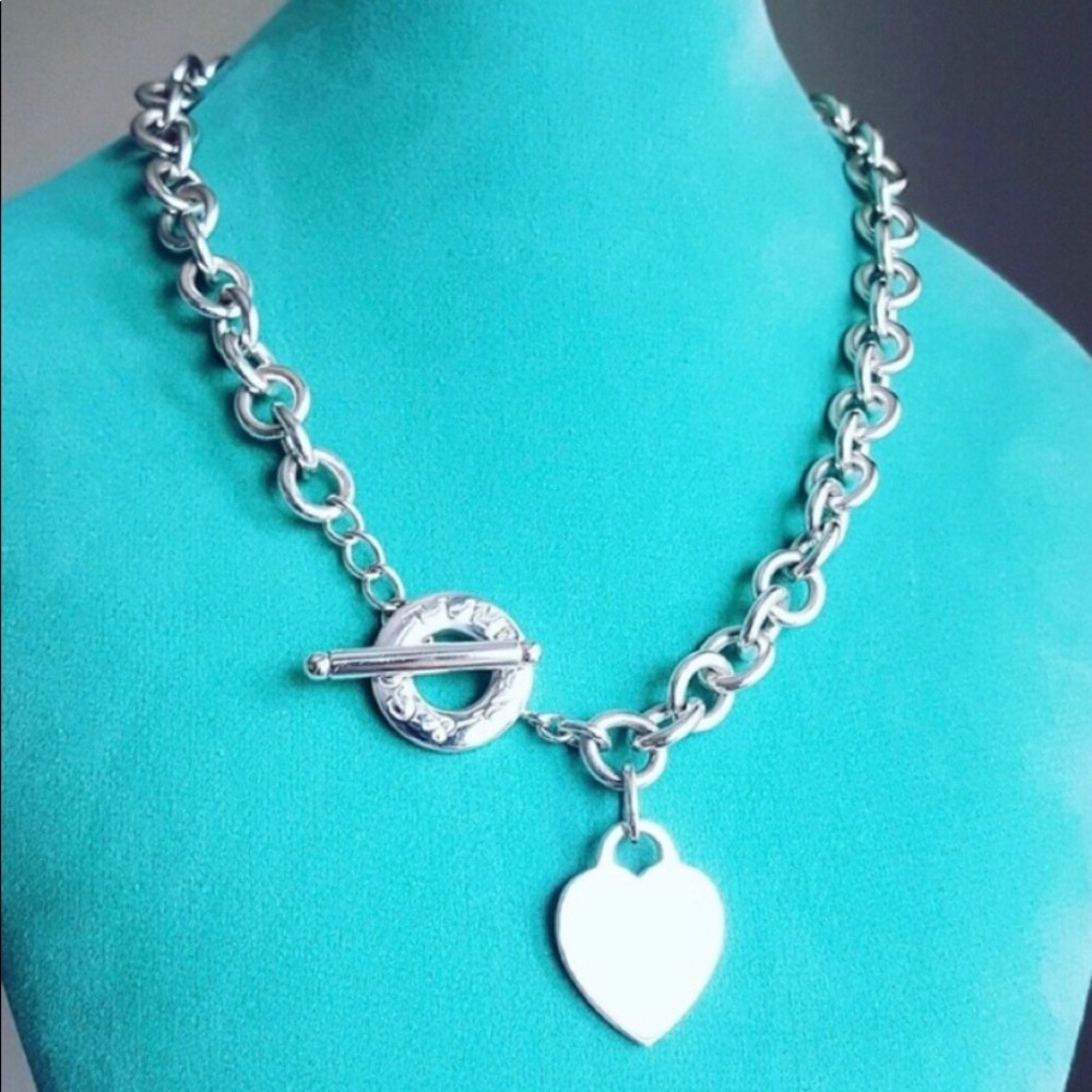 Tiffany heart ❤️ charm toggle necklace